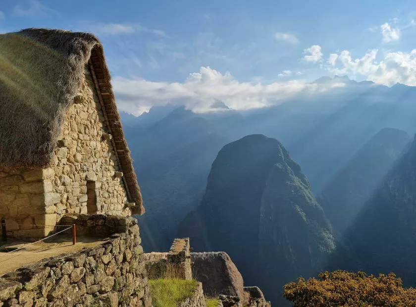 Derrière la maison du gardien se cache la plus belle vue sur le Machu Picchu